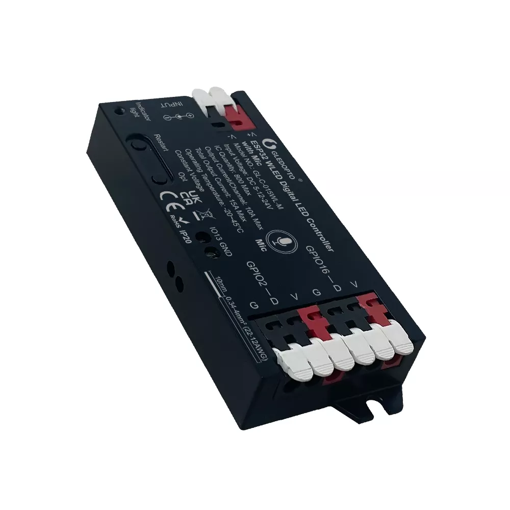 (GL-C-015WL-M) ESP32 WLED Digital LED Controller With Mic