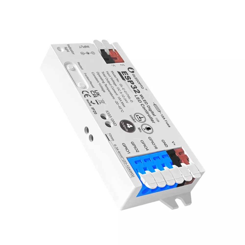 (GL-C-017WL-D) With 4 Outputs ESP32 WLED Digital LED Controller