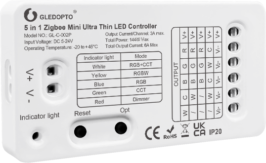 Details about   2021 NEW GLEDOPTO RGB+CCT Zigbee LED Strip Controller Compatible Smart Home gya 